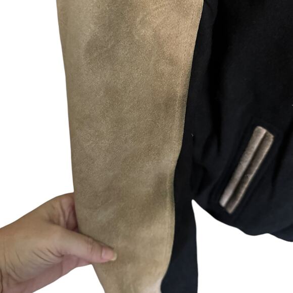 Burks Bay NRA Life Member Wool & Suede Letterman Jacket Medium - Picture 6 of 8